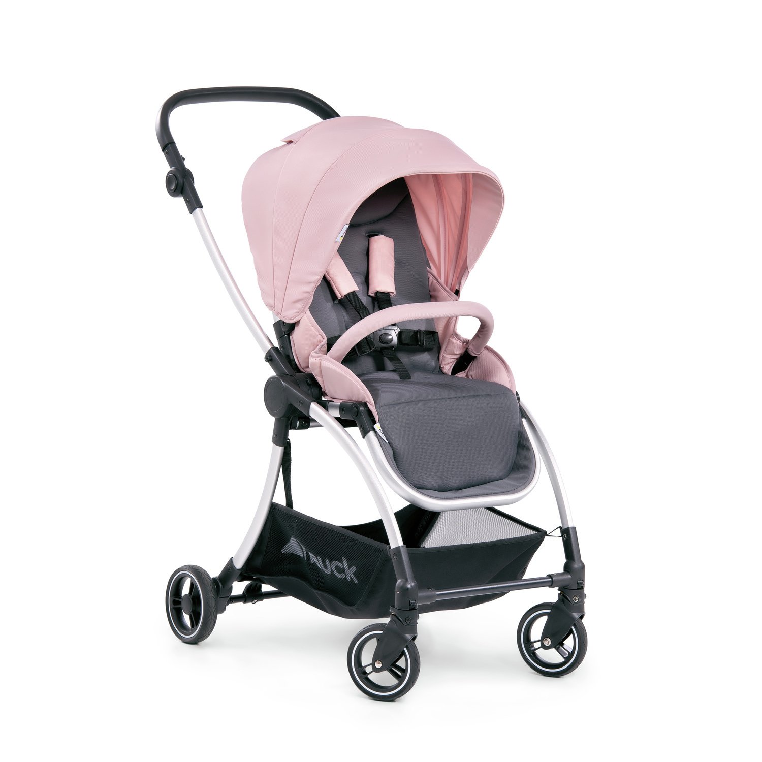 pink and grey pushchair