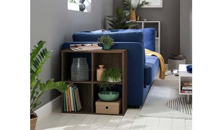 Argos Home Squares 4 Cube Storage Unit - Walnut