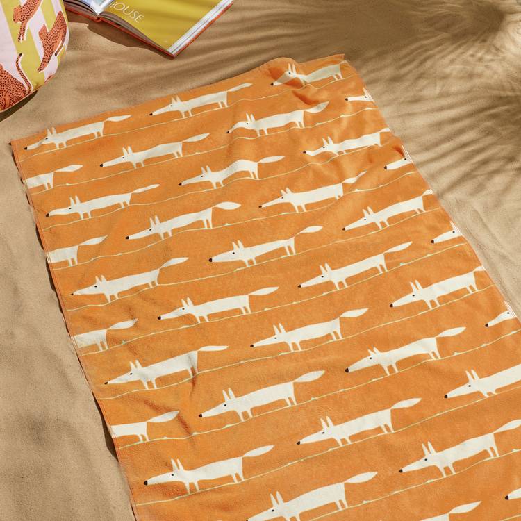 Habitat x Scion Mr Fox Beach Towel - Orange 0