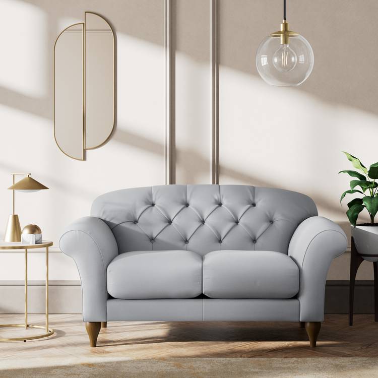 Habitat Brooker Fabric  2 Seater Sofa - Grey - Dark Leg 0