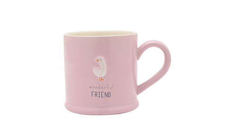 Widdop Love Life Pink Ceramic Message Mug - Friend
