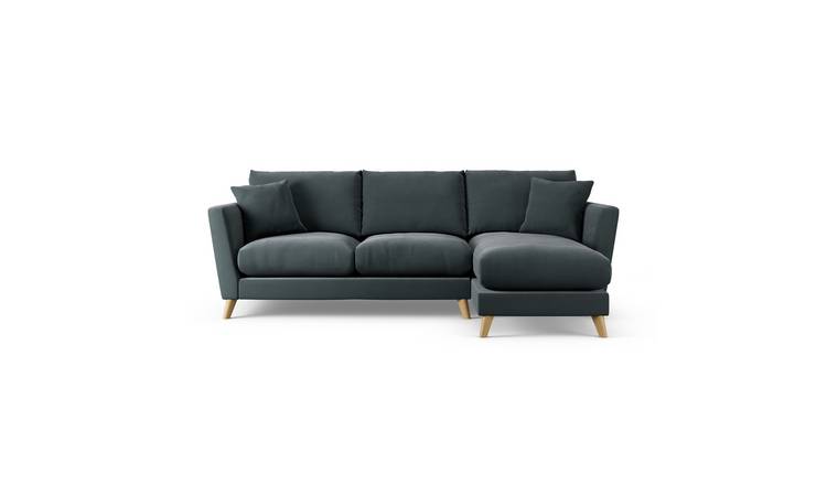 Habitat Lomond Right Hand Corner Sofa - Charcoal - Ash Leg