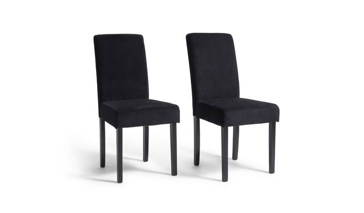 Black velvet clearance side chair