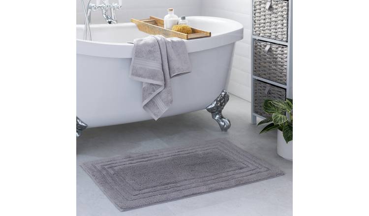 Habitat Deep Pile Bath Mat - Silver