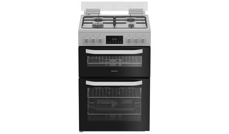Hotpoint HDG6GDCW 60cm Double Oven Gas Cooker - White