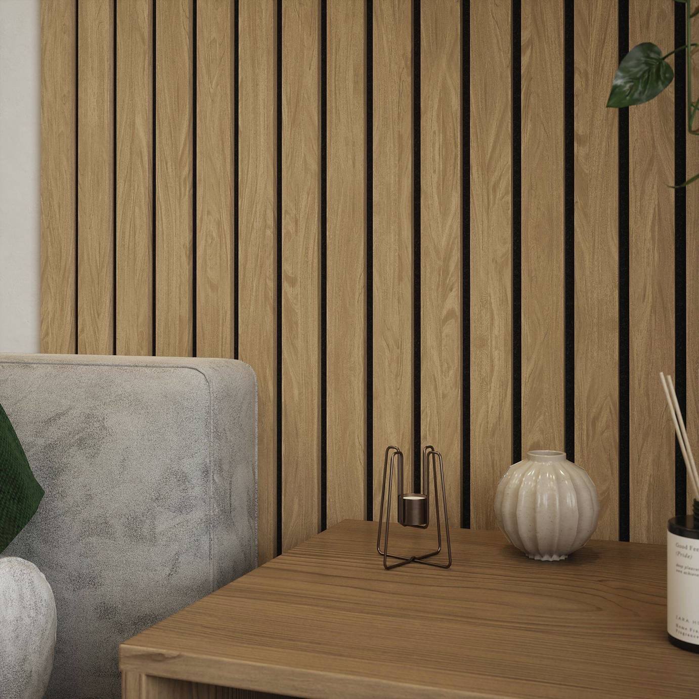 Buy Kraus Lux Natural Oak Wood Veneer Wall Panel - 2.4m