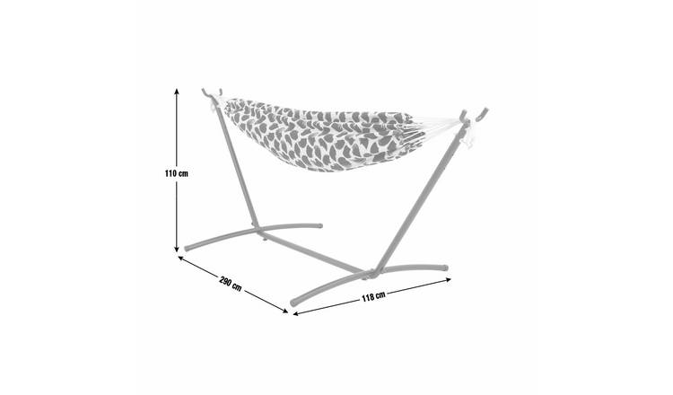 Habitat Hammock with Metal Stand - Black & White