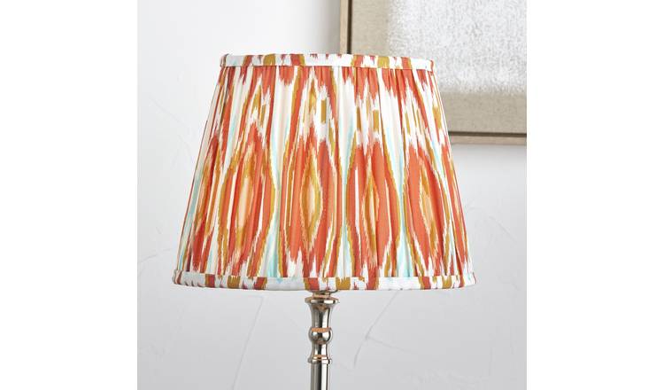 Pacific Izara Cinnamon Ikat Mushroom Pleat Lampshade - 30cm