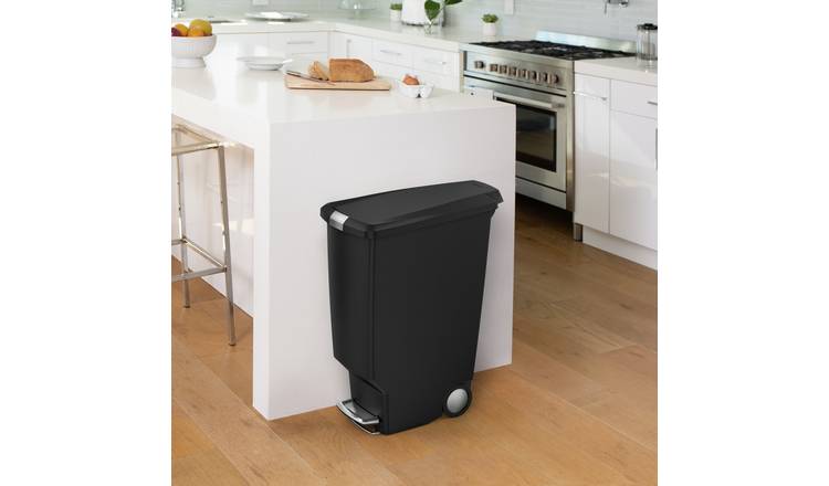 Simplehuman 40 Litre Plastic Rectangular Pedal Bin - Black