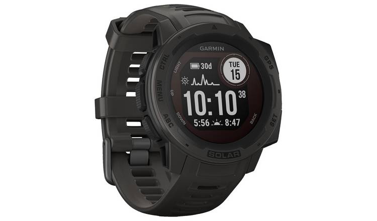 Buy Garmin Instinct Solar GPS Smart Watch - Graphite Black | Smart