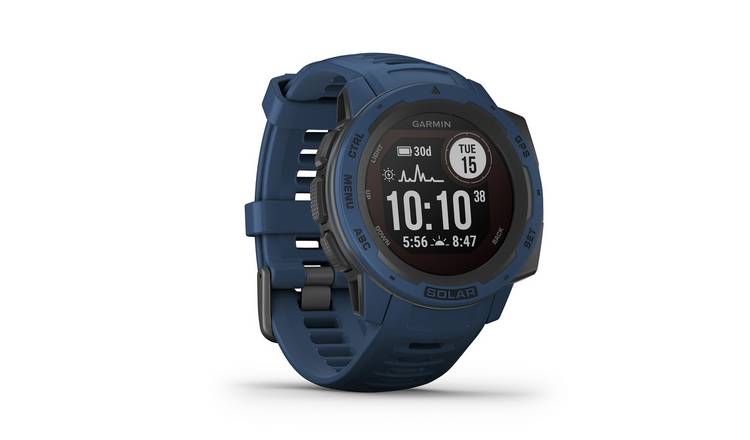 Buy Garmin Instinct Solar GPS Smart Watch - Tidal Blue | Smart watches | Argos