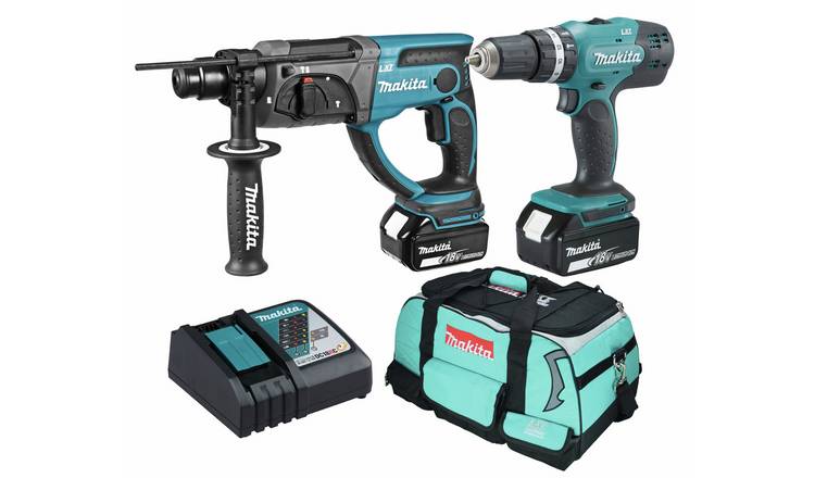 Makita 5Ah Cordless Drill & Hammer 2 Piece Combo Kit - 18V