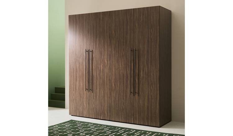 Habitat Atlas 4 Door Wardrobe - Walnut