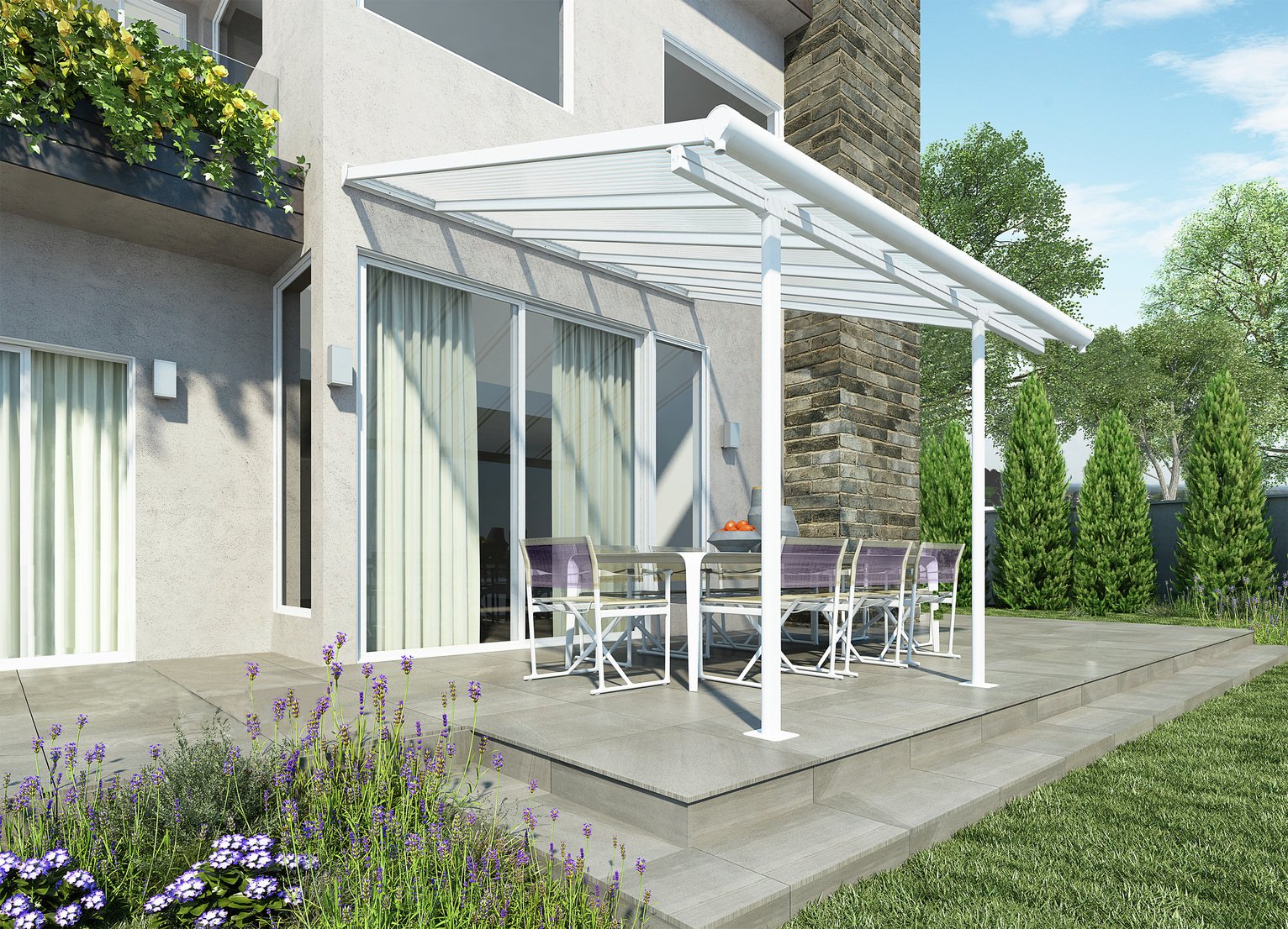 Palram - Canopia Sierra 3 x 3.05m Patio Cover - White 