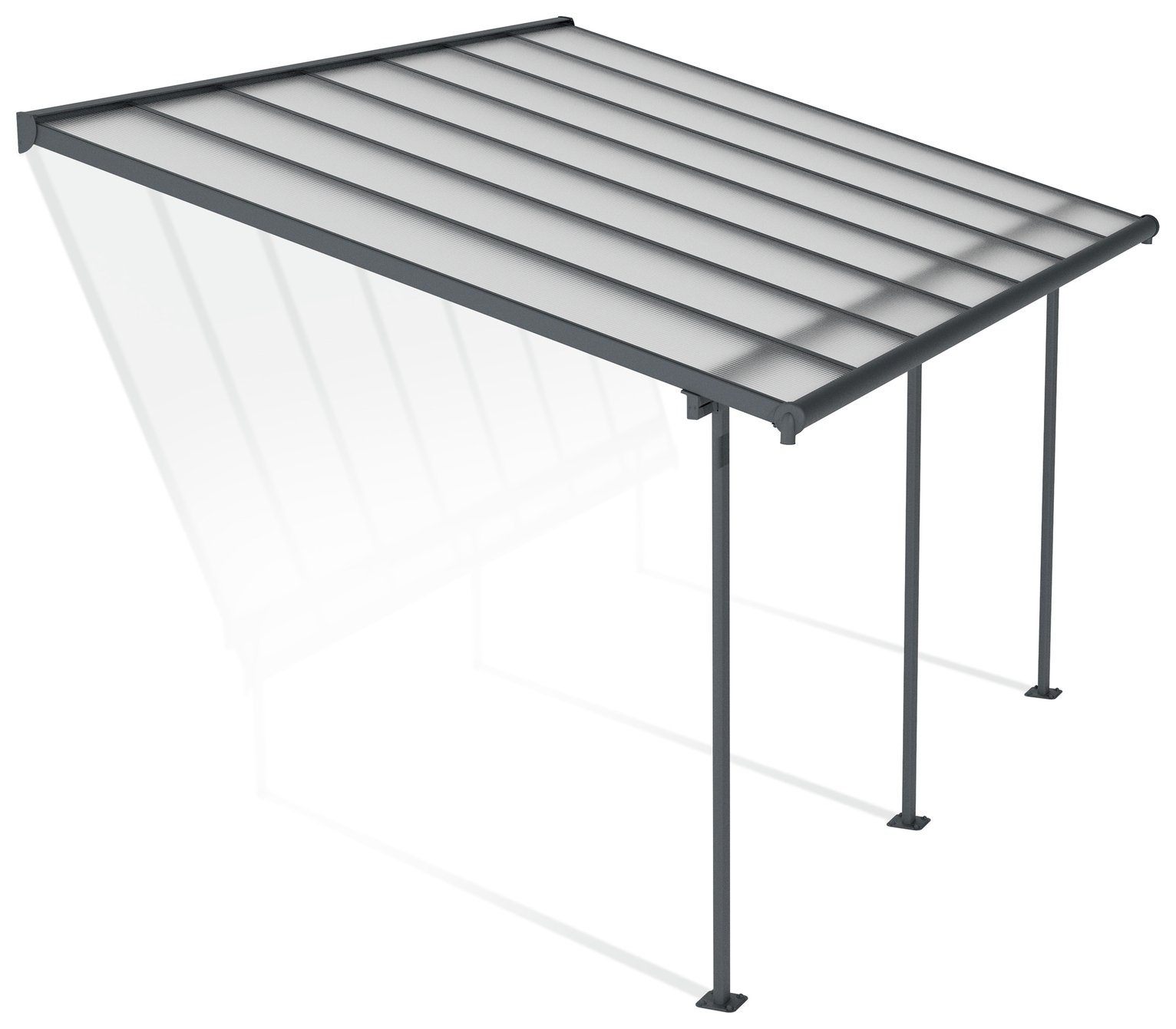 Palram – Canopia Sierra 3 x 4.25m Patio Cover - Grey Clear