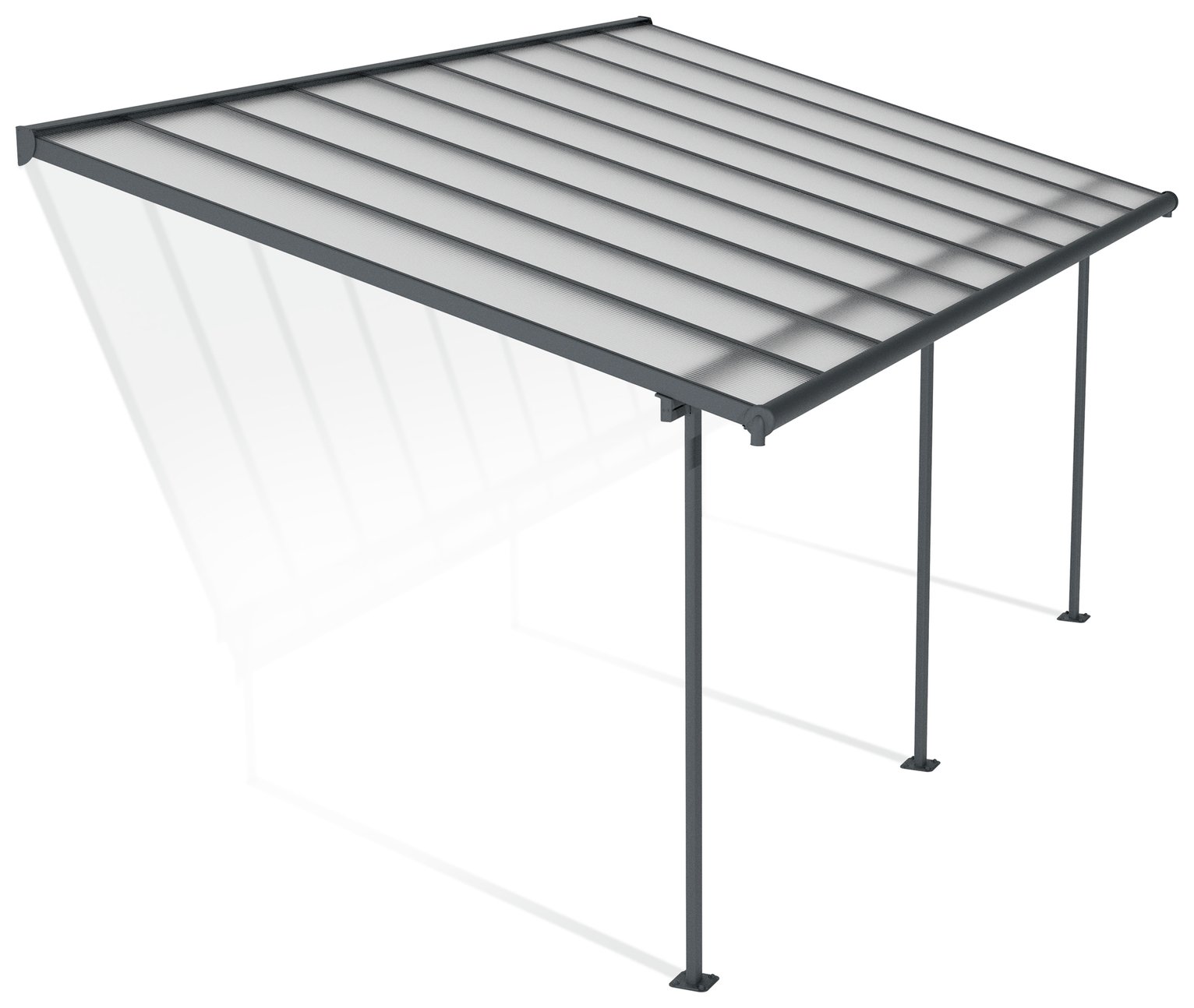 Palram – Canopia Sierra 3 x 5.46m Patio Cover - Grey Clear