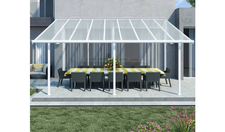 Palram - Canopia Sierra 3 x 5.46m  Patio Cover - White Clear