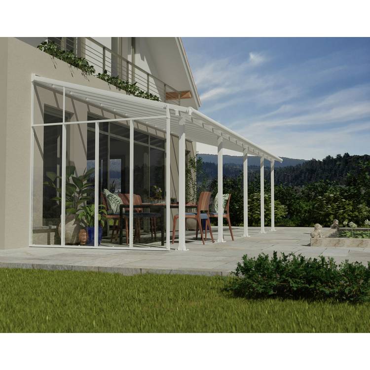 Palram – Canopia Sierra 3m Patio Cover Side - White 0
