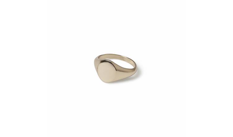 Uncommon Souls Gold Tone Signet Ring - M/L