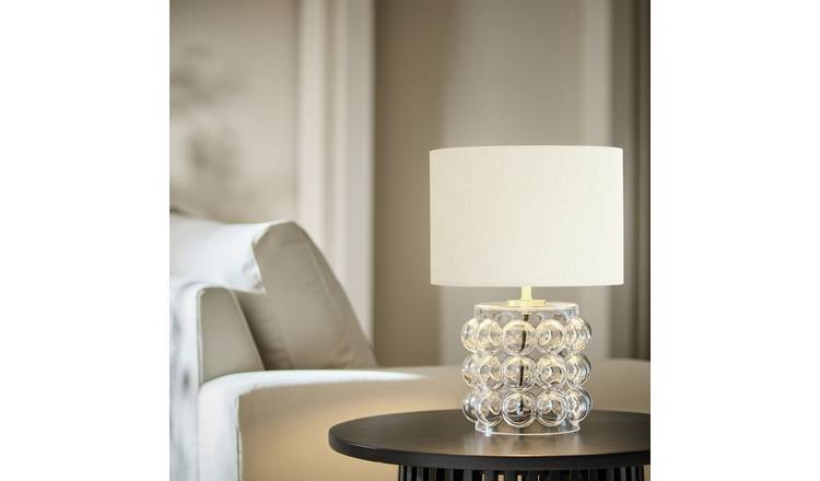 Habitat Glass Bobble Mini Table Lamp - Cream