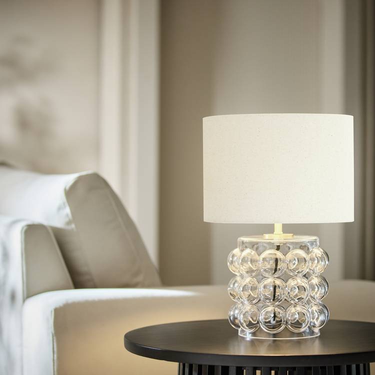 Habitat Glass Bobble Mini Table Lamp - Cream 0