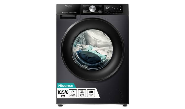 Hisense WD3S1043BB3 10.5/6KG 1400 Spin Washer Dryer - Black