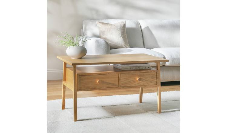Habitat Calvin 2 Drawer Coffee Table - Oak
