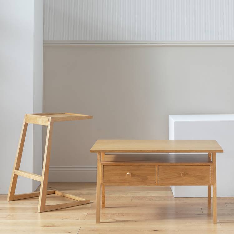 Habitat Calvin 2 Drawer Coffee Table - Oak 0