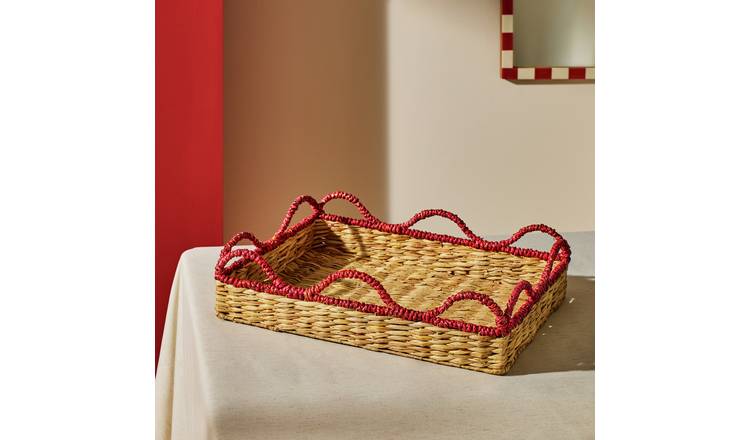 Habitat Woven Red Wiggle Edge Tray