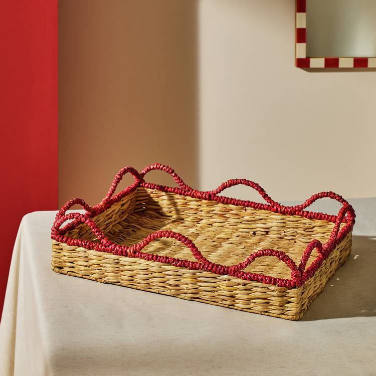 Habitat Woven Red Wiggle Edge Tray 0