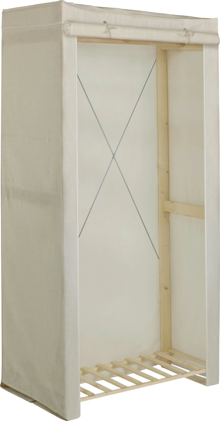 Argos Home Covered Single Wardrobe - Cream