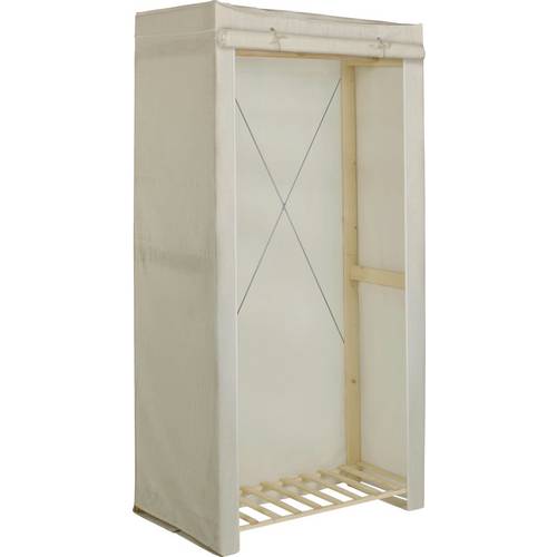 Buy Argos Home Polycotton And Wood Single Wardrobe Cream