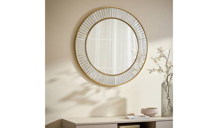 Argos Home Gold Mosaic Round Wall Mirror - 80x80cm