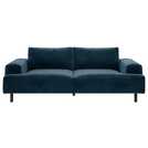 Buy Habitat Julien 3 Seater Velvet Sofa - Navy | Sofas | Habitat