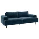 Buy Habitat Julien 3 Seater Velvet Sofa - Navy | Sofas | Argos