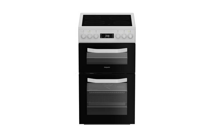 Hotpoint HDE5VDCW 50cm Double Oven Electric Cooker - White