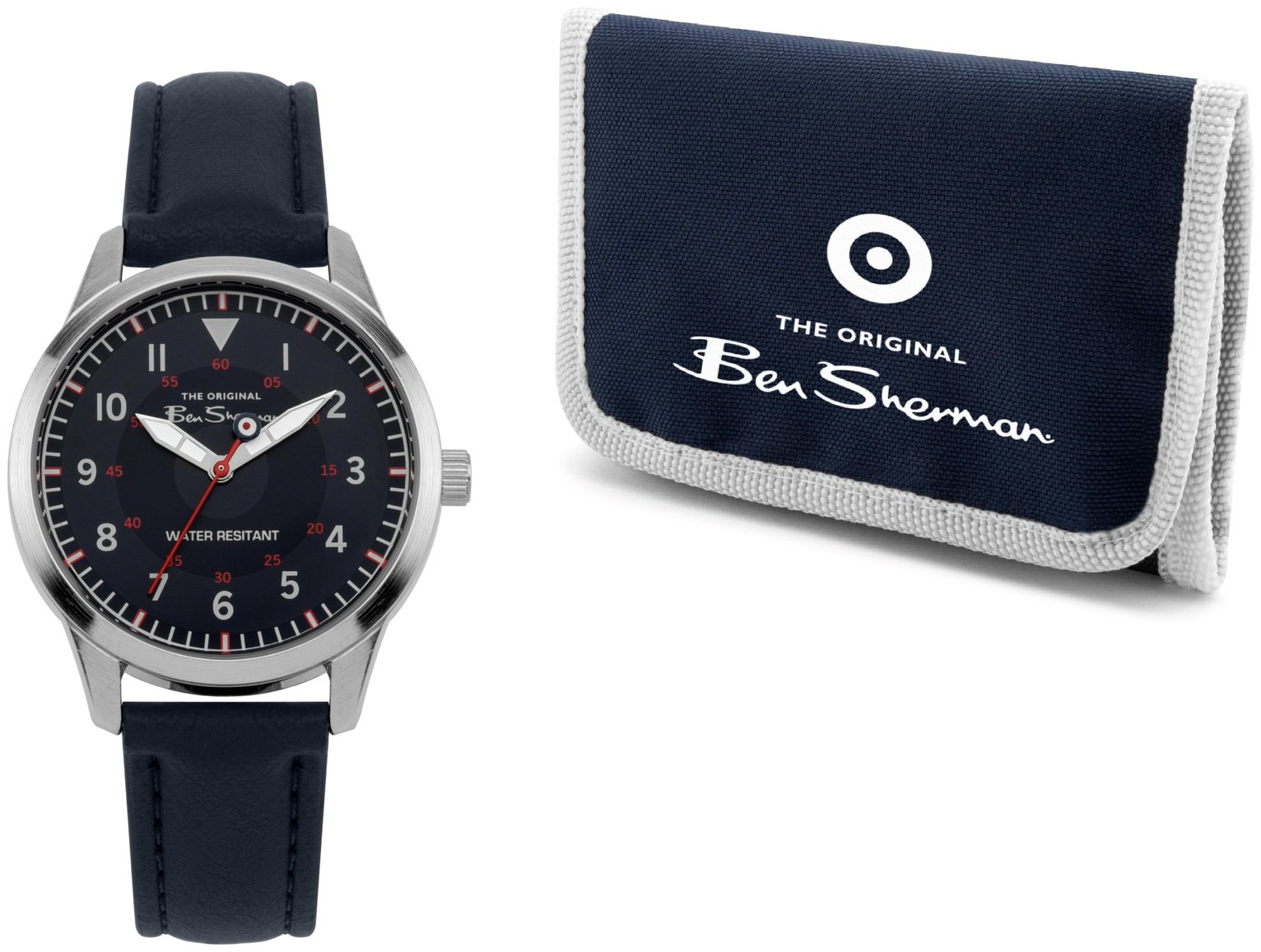 Ben Sherman Kid's Navy Blue Strap Watch & Wallet Set