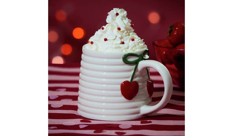 Argos Home Ribbed Finish Cherry Mug