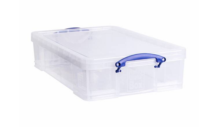 Really Useful 33L Plastic Underbed Storage Box - Clear