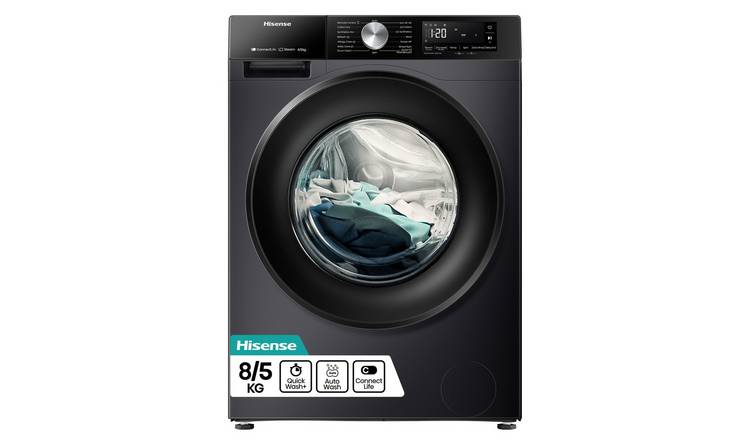 Hisense WD3S8043BB3 8/5KG 1400 Spin Washer Dryer - Black