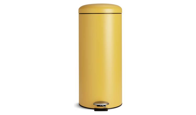 Habitat 30 Litre Domed Pedal Bin - Mustard