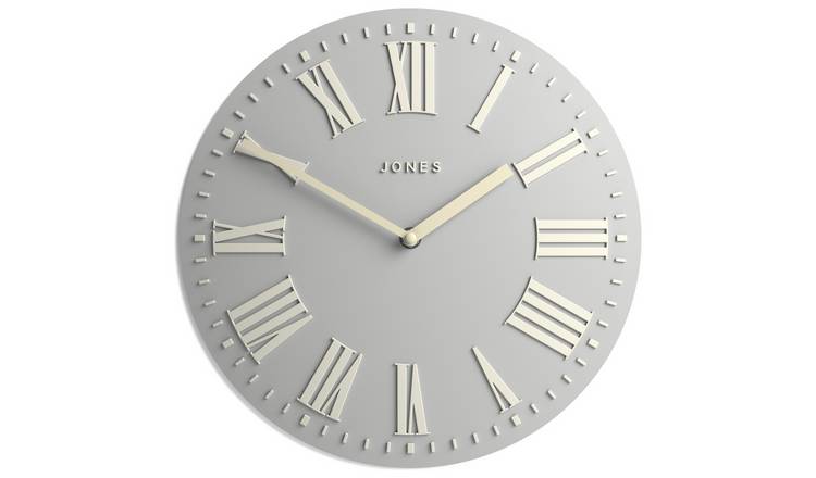 Jones Clocks Regal Wall Clock - Dove Grey