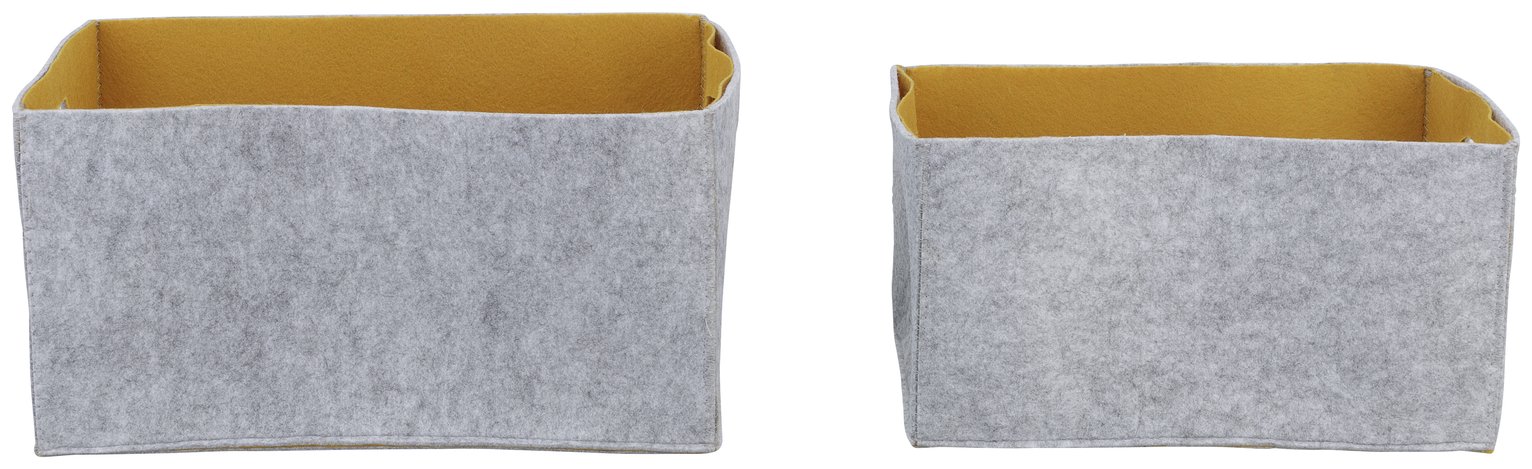 Argos Home Pack of 2 Felt 2 Tone Boxes Review