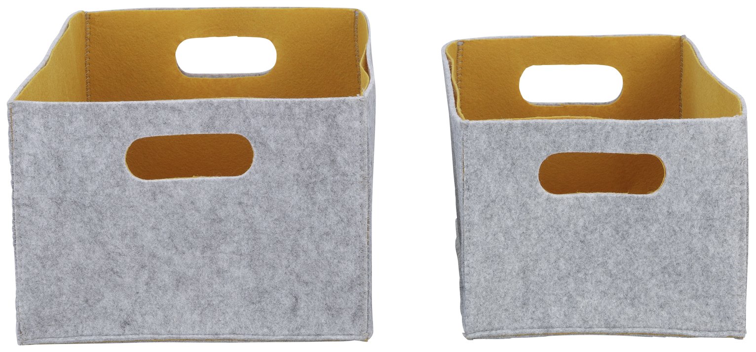 Argos Home Pack of 2 Felt 2 Tone Boxes Review