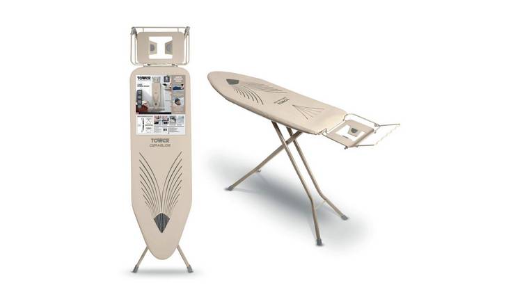 Tower 122 x 39cm Large Ironing Board - Latte