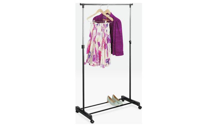 Buy Argos Home Adjustable Chrome Plated Clothes Rail Black