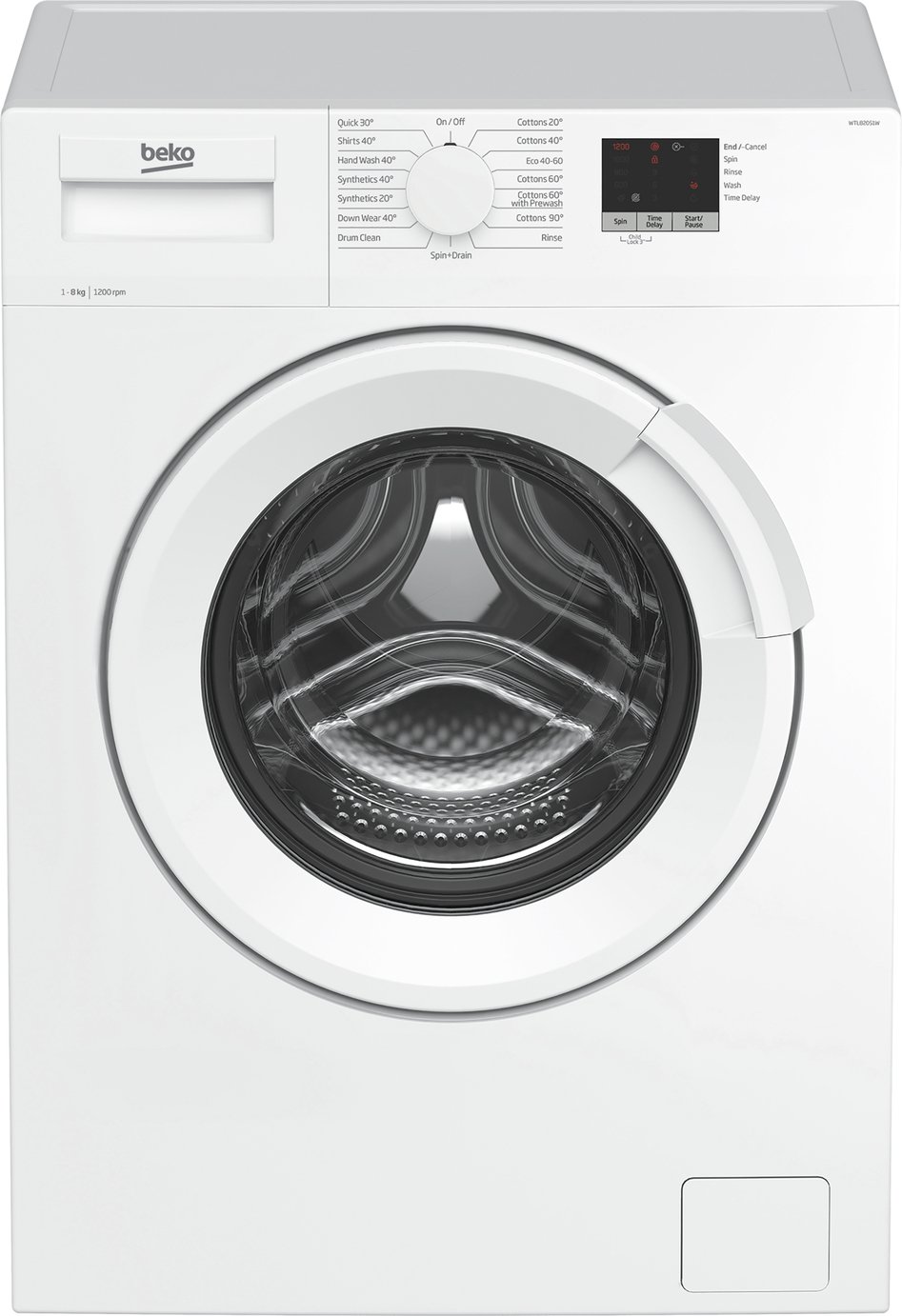 Beko WTL82051W 8KG 1200 Spin Washing Machine - White 