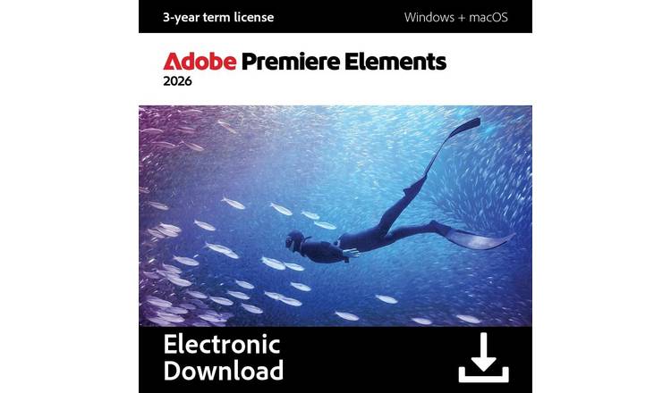 Adobe Premiere Elements 2026 1 User 3 Year -Digital Download