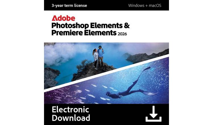 Adobe Photoshop & Premiere Elements 2026 1 User 3 Year