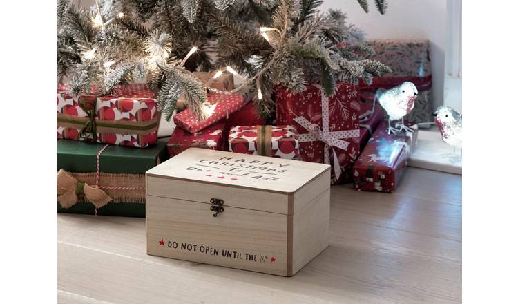 Buy Argos Home Wooden Christmas Eve Box Christmas Table And Room Decorations Argos